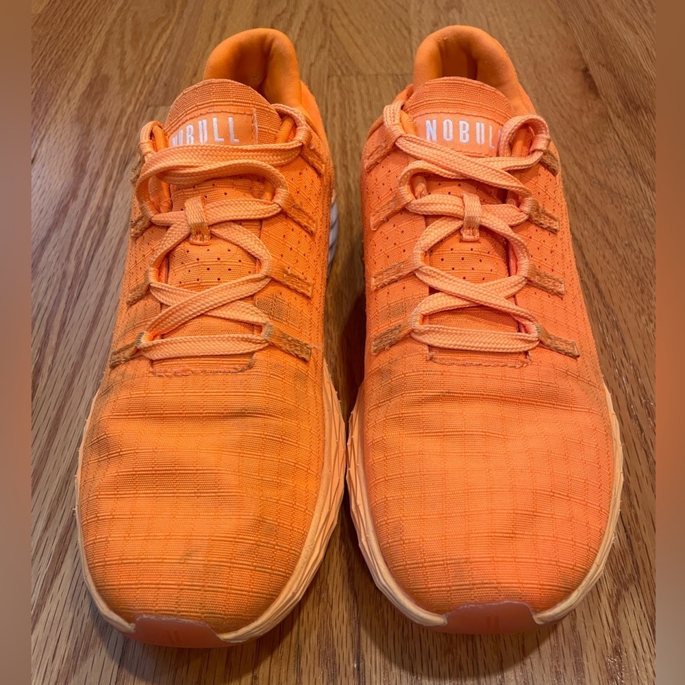 Nobull Neon Orange Trainer Shoes - Picture 2 of 9
